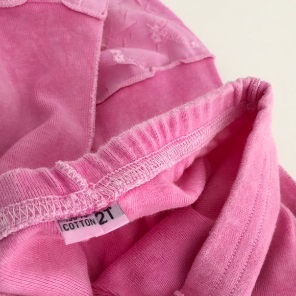 C.C. Clothing 100% Cotton Pink Two Piece Short Sleeves Toddler Outfit Size 2T - Picture 5 of 6